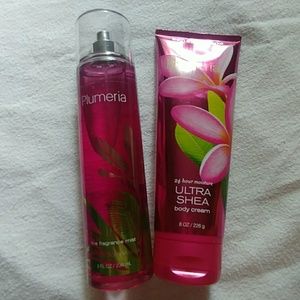 Plumeria fragrance mist and body cream
